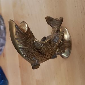 Vintage bronze hand made fish